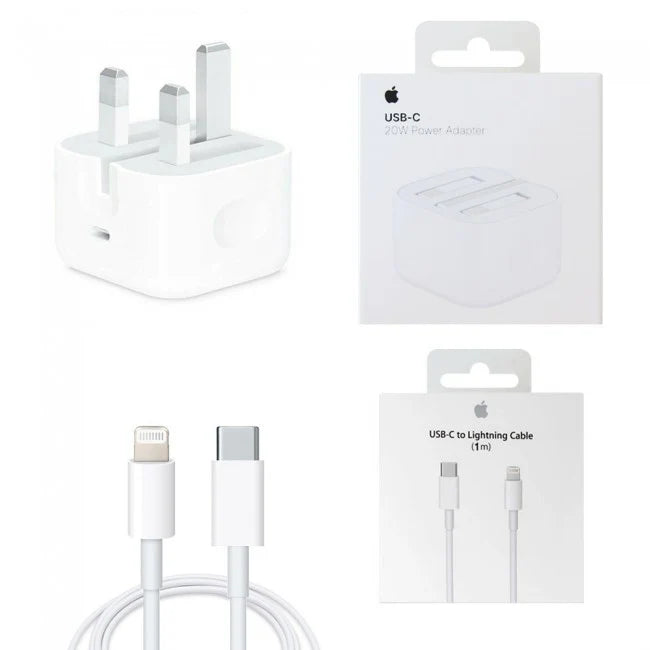 Bundle of 2: 20w Original Adapter with iPhone USB C-C Cable