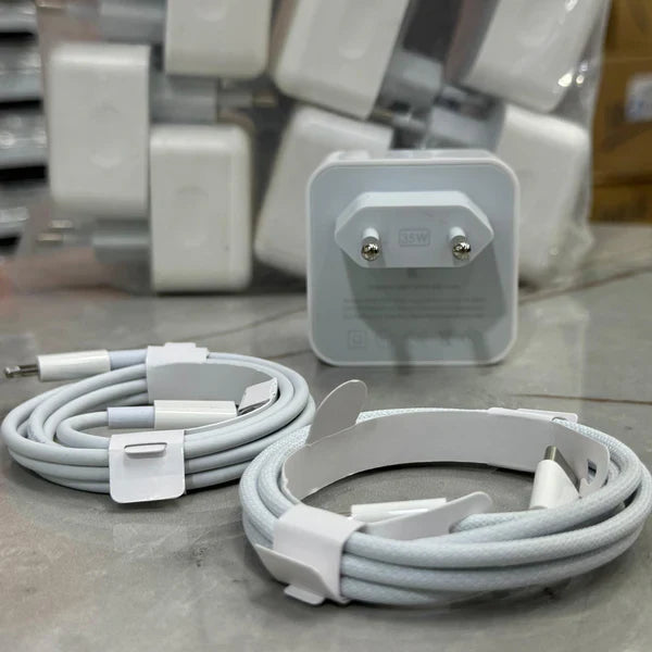 USA Lot Imported pre owned Refurbished 35W Dual PD Fast 100% Original Apple Charger