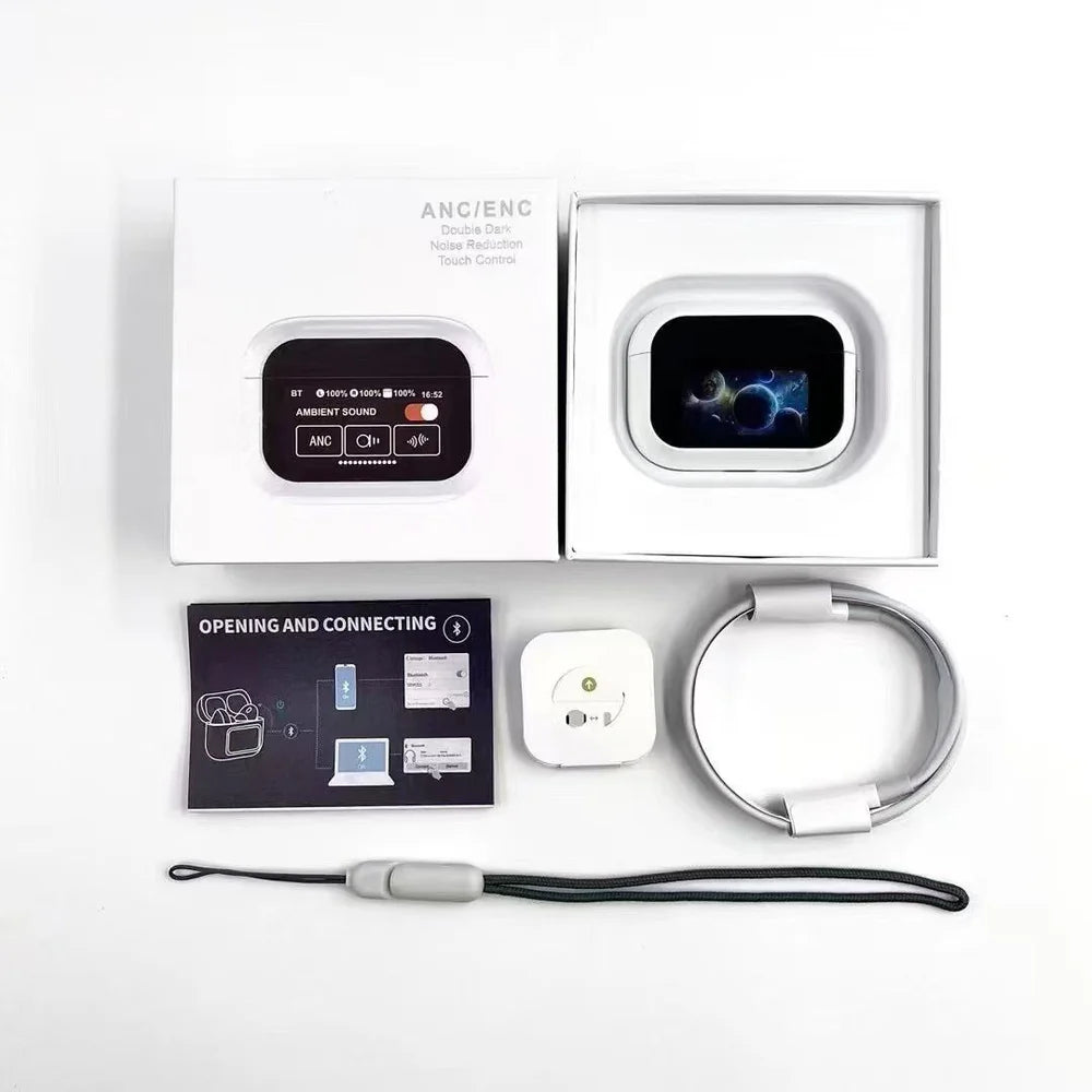 A9 Pro LCD Touch Screen Earbuds - (IMPORTED)