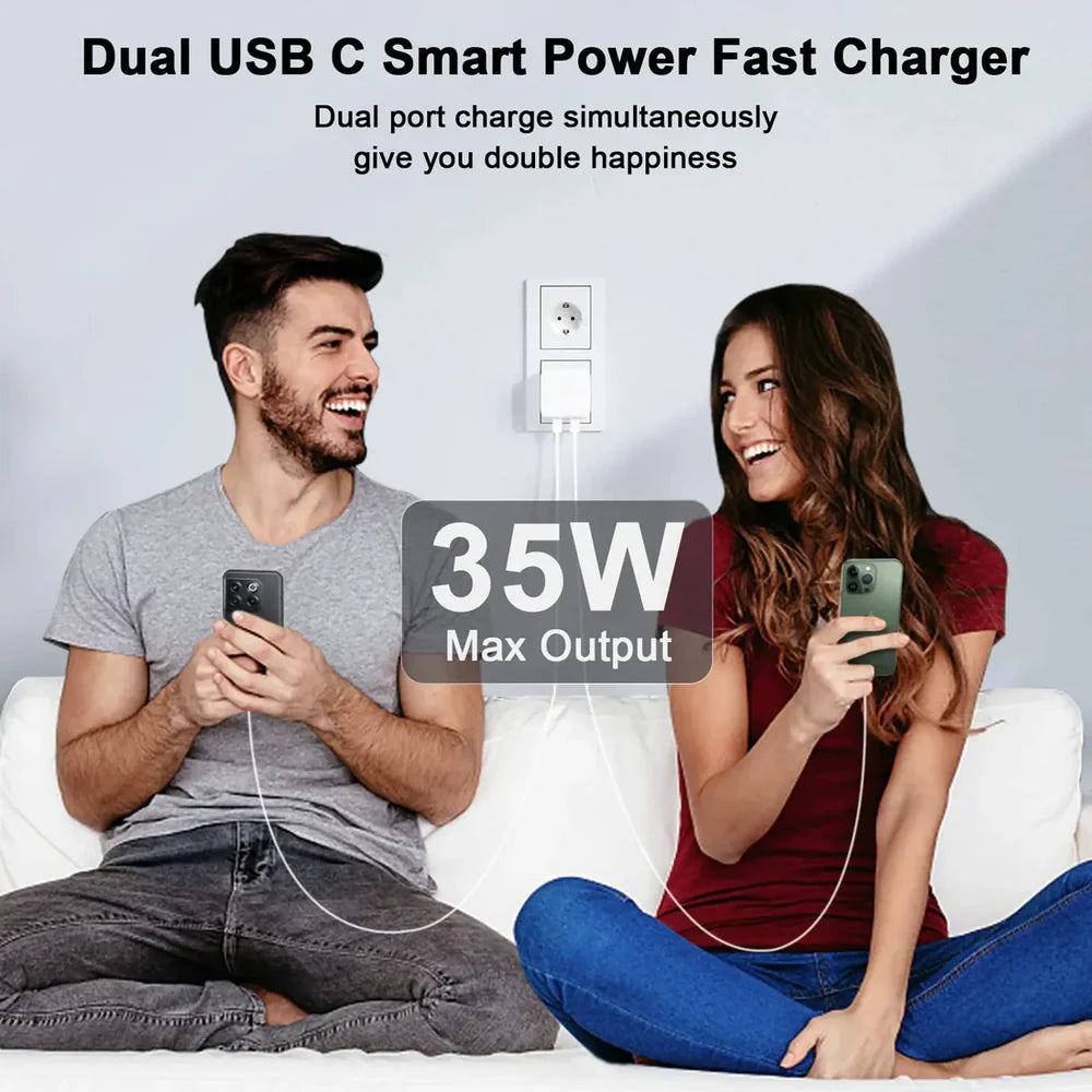 USA Lot Imported pre owned Refurbished 35W Dual PD Fast 100% Original Apple Charger
